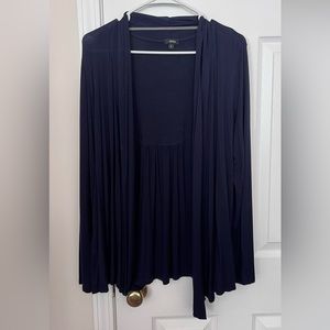 Navy simple straight cardigan great for layering, work, and everyday wear